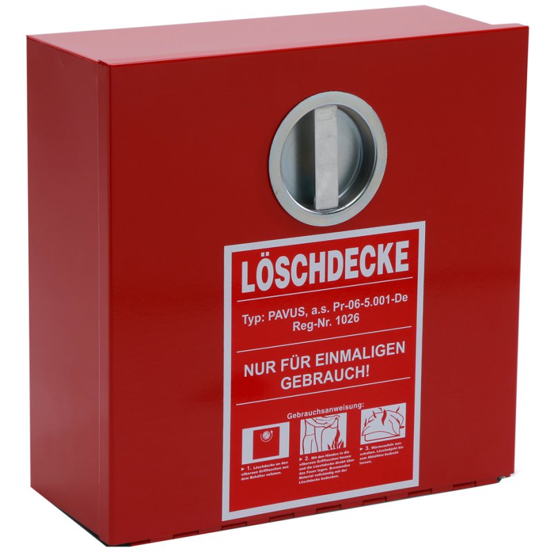 LEINA-WERKE récipient de rangement couverture anti-feu, rouge, acier galvanisé, 305×150×305 mm